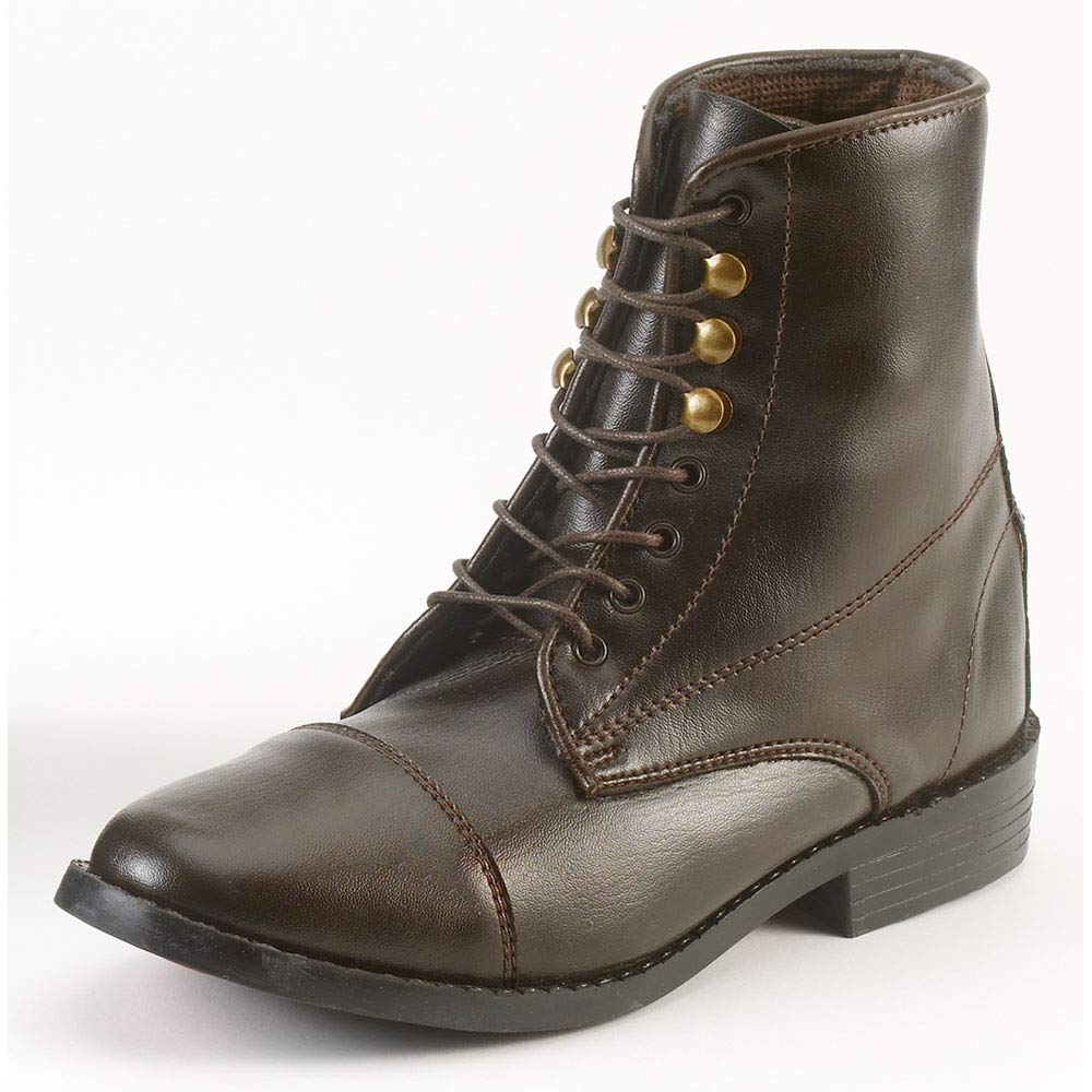 EQUISTARLadies Synthetic Lace Paddock Boots Brown, 6