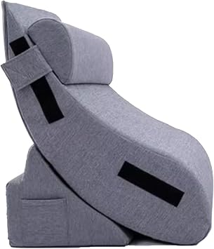 Memory Foam Backrests, Bed Comfort Cushions, Natural Fit on the Back, Easy to Clean, Suitable for HomeGray-Blue,58 * 27 * 23cm