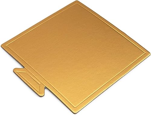Miniatura 5 de Sparkle and Bash Mini tableros dorados para tartas – Acabado de lámina dorada para exhibición de postres – Base de cartón resistente – 3.5 x 3.5
