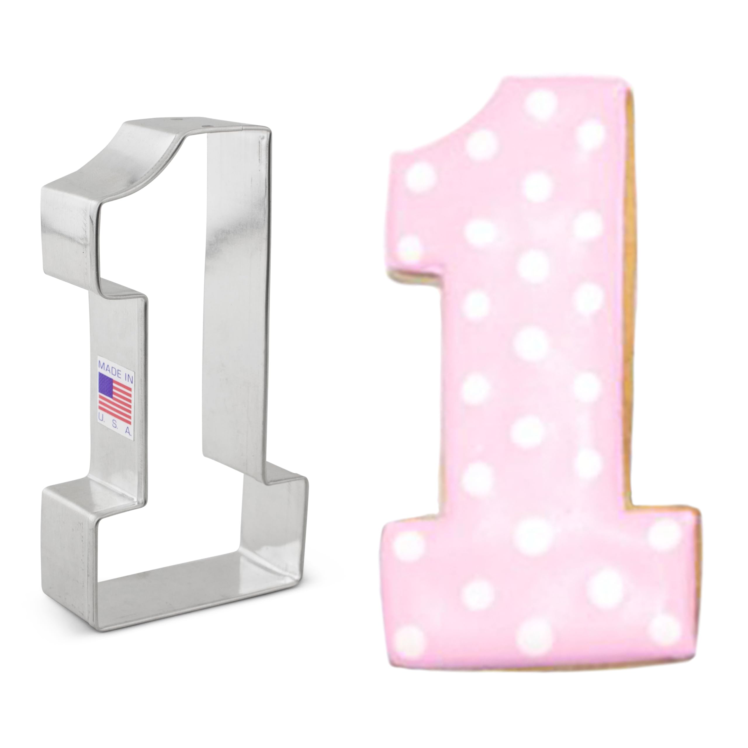 Large Number One #1 Cookie Cutter, 4.5" Made in USA by Ann Clark