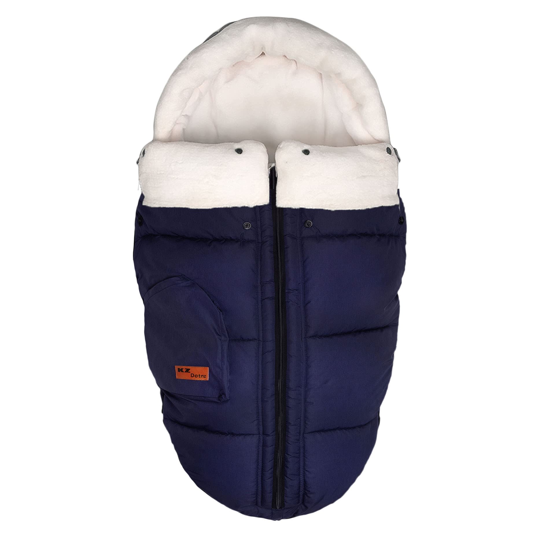 KZ Dotnz Winter Stroller Footmuff, Multi-Zippers, Central and Side Opens, Easy for Baby in&Out&Temperature Regulation Toddler Sleeping Bag for Stroller, Cosy Toes Fleece Lined Toddler Bunting Bag
