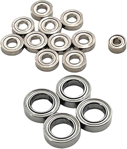 Colaxi 15 Piezas RC Coche Metal Rodamientos Metal Actualización Piezas de Control Remoto Parte de Coche para Wltoys Escala 128 RC Car 284161 284010