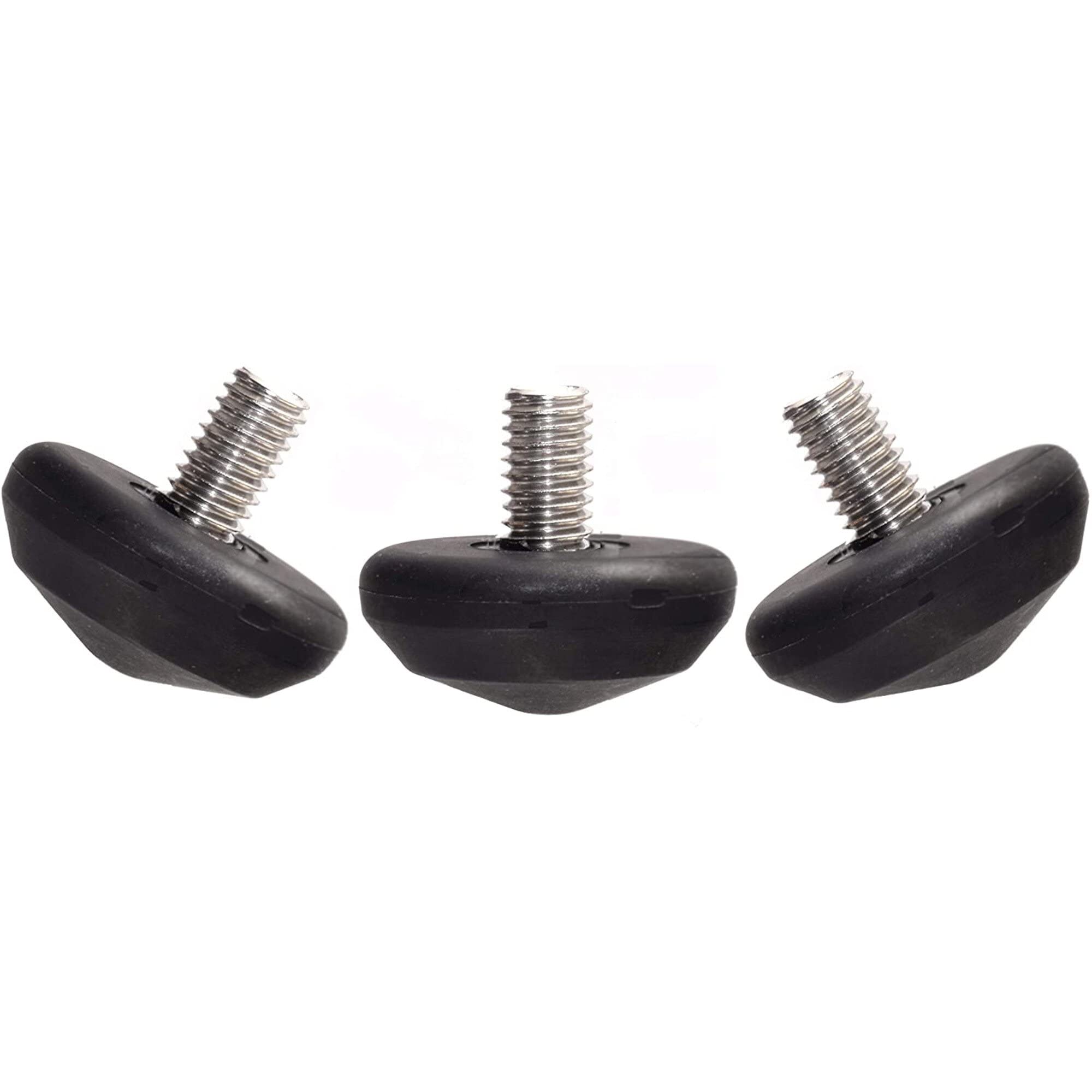 Leofoto LS-28 Lot de 3 pieds universels en caoutchouc pour trépied en acier inoxydable avec connecteurs antidérapants pour LS-283CM Diamètre 36 mm
