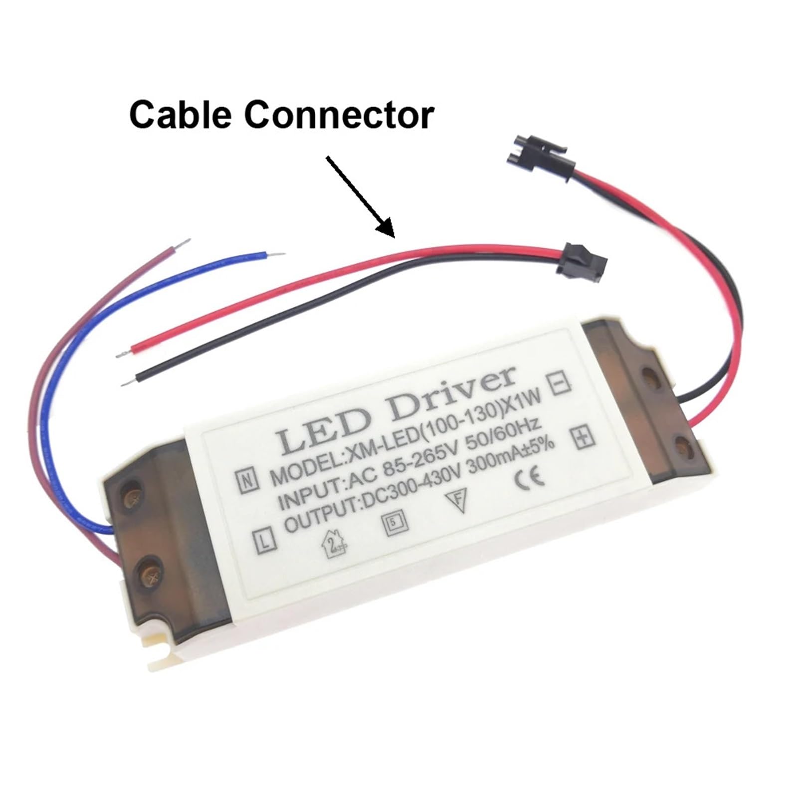 Driver LED AC110V 220V 300mA Alimentatore for lampada 100W-150W Trasformatore for illuminazione a corrente costante 100-130x1W 130-150x1W((130-150) X1W,5pcs)