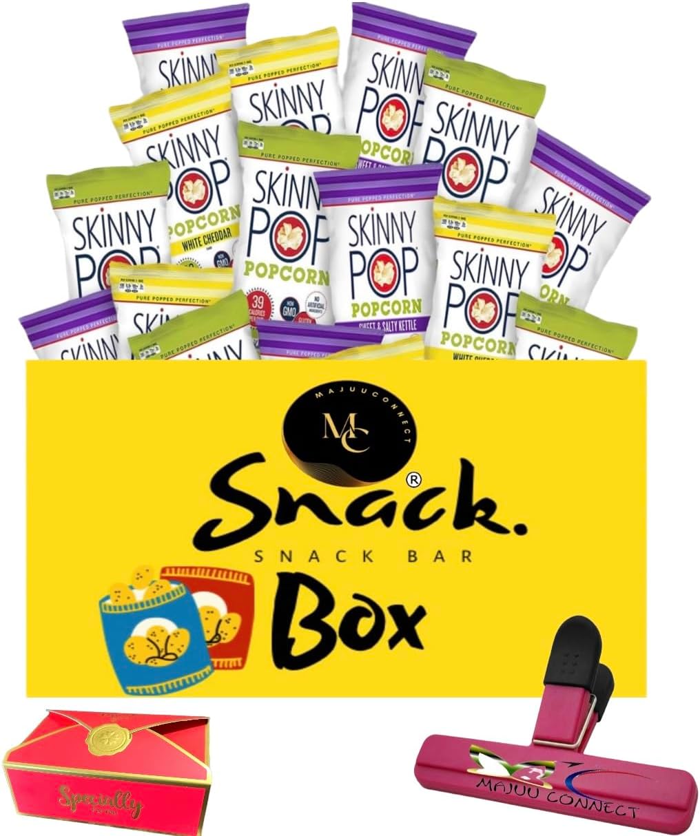 Skinny Pop Popcorn Individual Bags Variety Pack by MAJUU