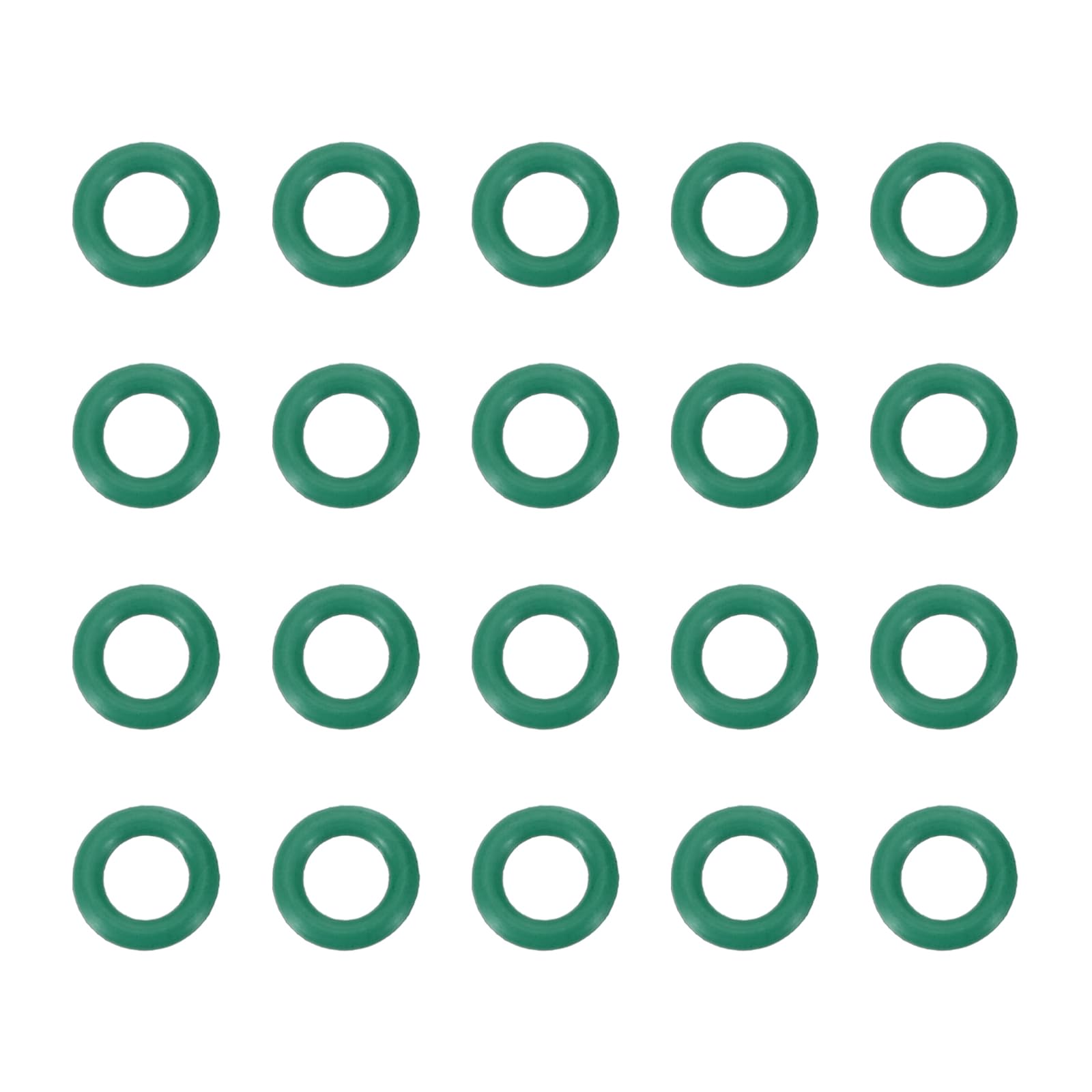 PATIKIL Anello O-Ring Gomma Fluorurata 7,5mm OD x 4,5mm ID x 1,5mm Larghezza, 20pz Sostituzione Guarnizione Tenuta FKM Metrica per Guarnizioni Idrauliche Valvole Tubi Rubinetti, Verde