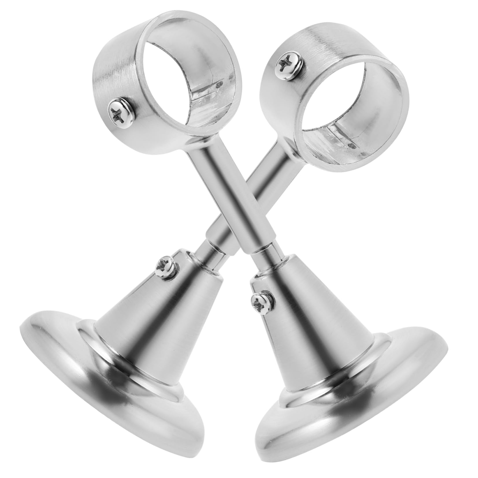 VINTORKY 2pcs Ceiling Mount Bracket for Curtain Rod Sand Color Aluminum Alloy Ceiling Bracket Easy to Install Curtain Accessories for Room Dividers and Drapes