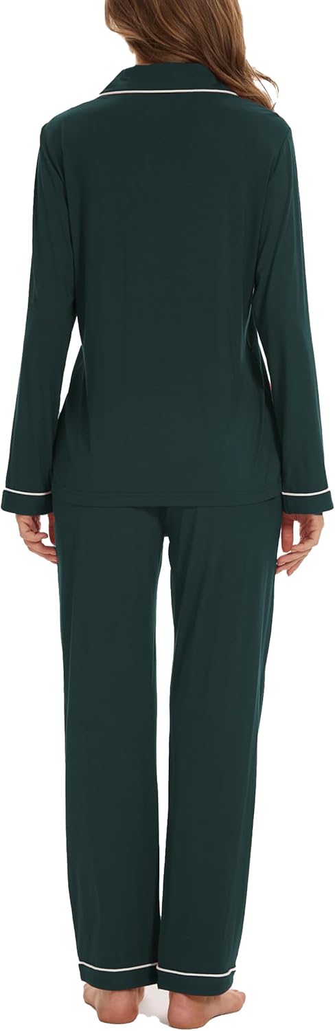 Button Up Pajamas for Women Long Sleeve Sleepwear Soft Loungewear Ladies Pjs Set XS-XXL - Image 6