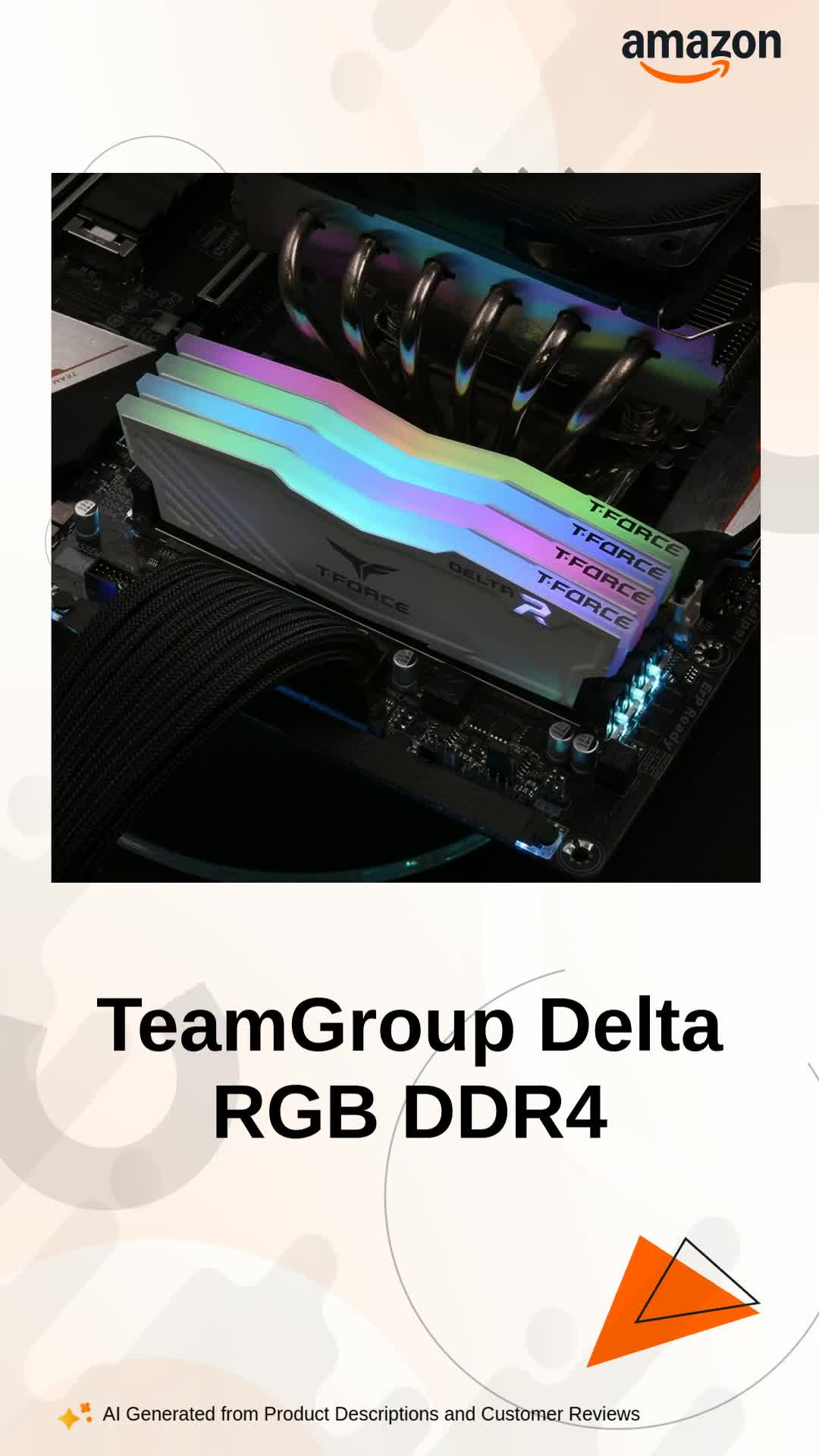 TeamGroup T-Force Delta RGB 16GB 3200MHz DDR4 Desktop Gaming Memory