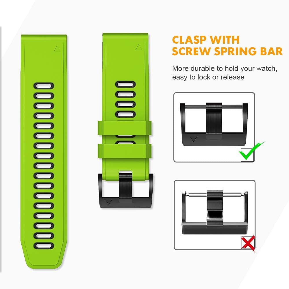 Cinturino Per Garmin Fenix 6/5/Forerunner | Silicone 22mm Quick-Fit | Ricambio Multi Colore | Polso 170-225mm - Foto 6