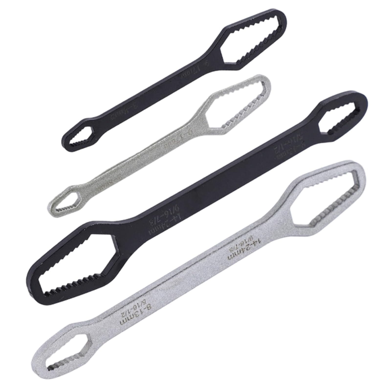 Kaccde Duty Carbon Steel Wrench Set 4Pcs Auto Adjusting Mechanism Spanner Suitable For Industrial And Household Use Adjustable Tool Set