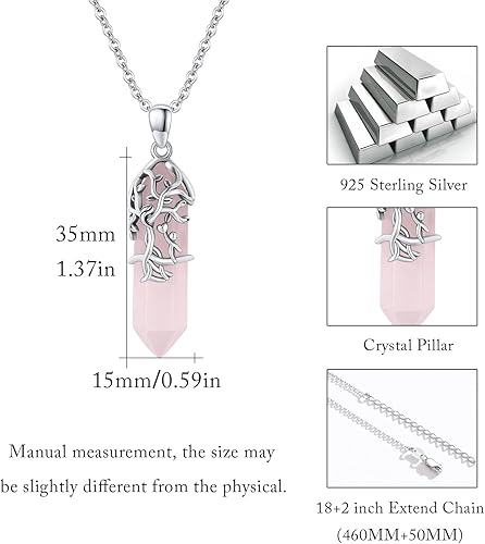 Miniatura 5 de OHAYOO Collar de calavera de plata de ley 925 con colgante de calavera y rosa, cristal de cuarzo negro, gótico, Halloween, joyería para mujeres y