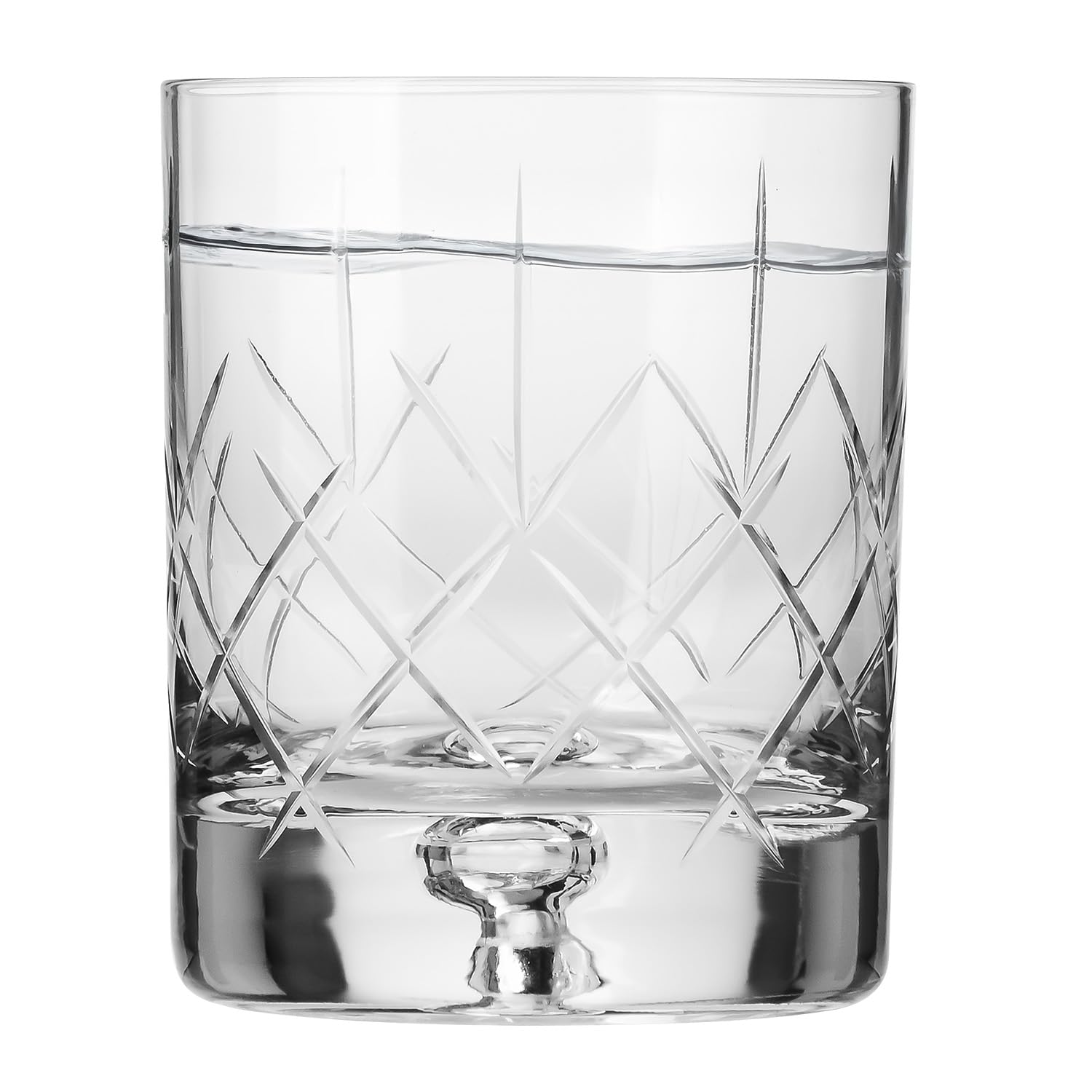 Krosno – Verres à Whisky, Bourbon et Scotch 250 ml, Lot de 4 – Collection Saga – Verre en Cristal, Taillés – Faits à la Main – Idéal comme Cadeau