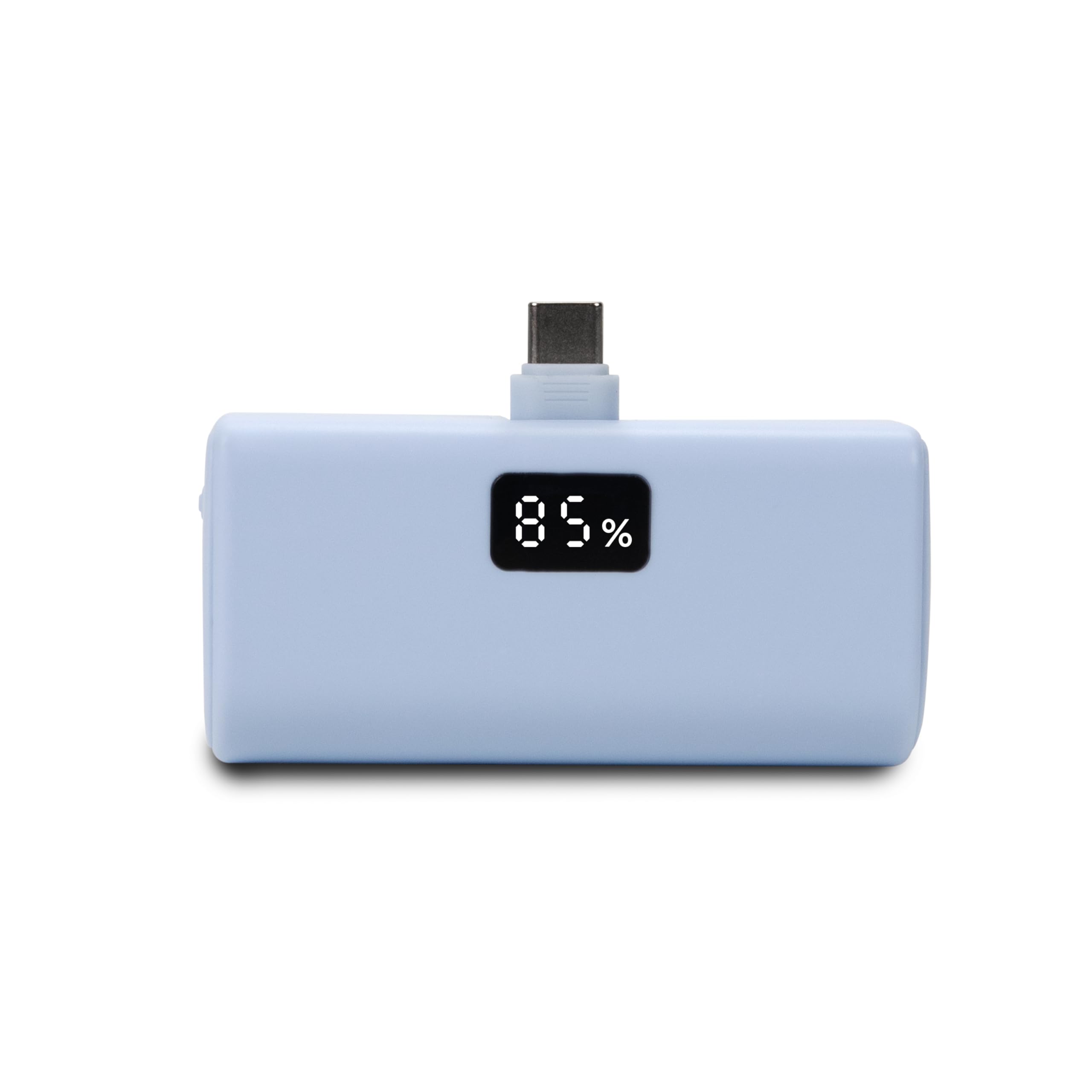 AT&T Essentials 5000mAh Type-C Power Bank with Kickstand UL Approved Fast Charging Portable Battery Pack Blue Pocket Size Design