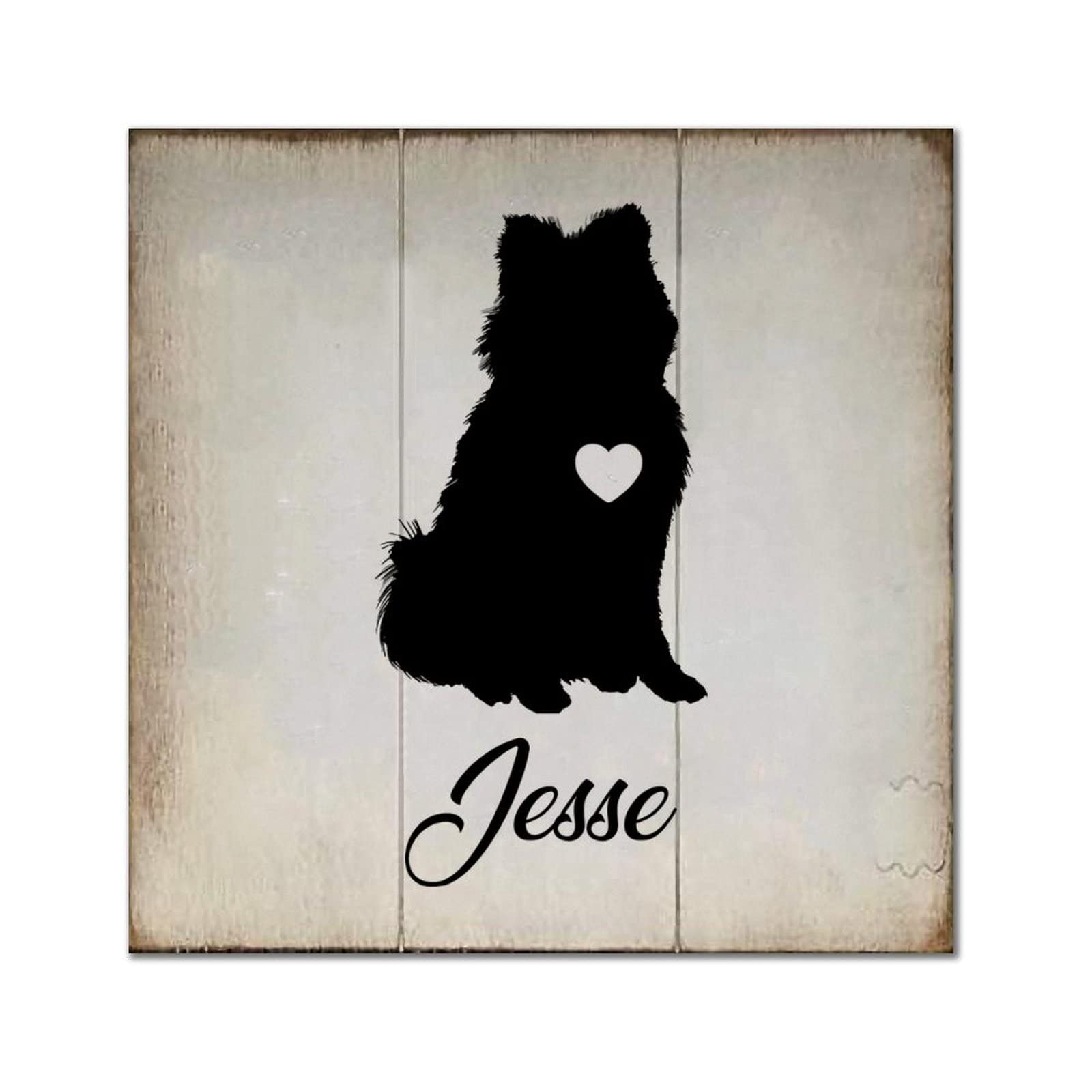 Plaque en bois personnalisée Chow cœur déco murale bureau chambre et maison
