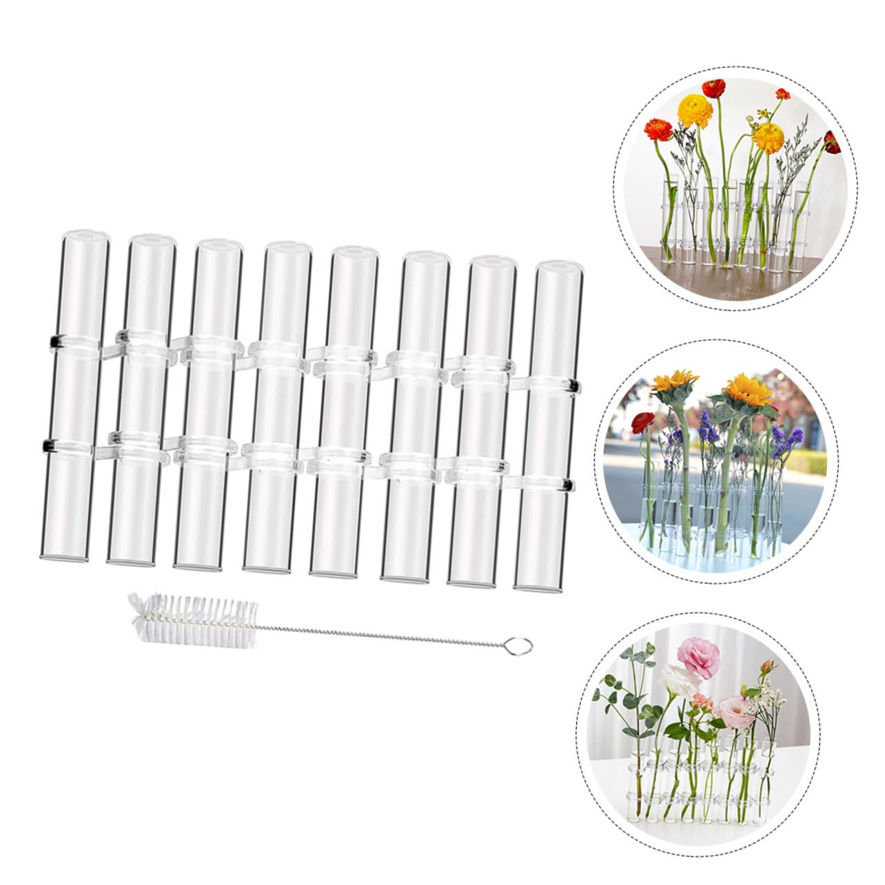 Vase Verre Transparent pour Propagation de Plantes Hydroponiques Grandes avec Crochet pour Décoration Intérieure Bureau et Jardin