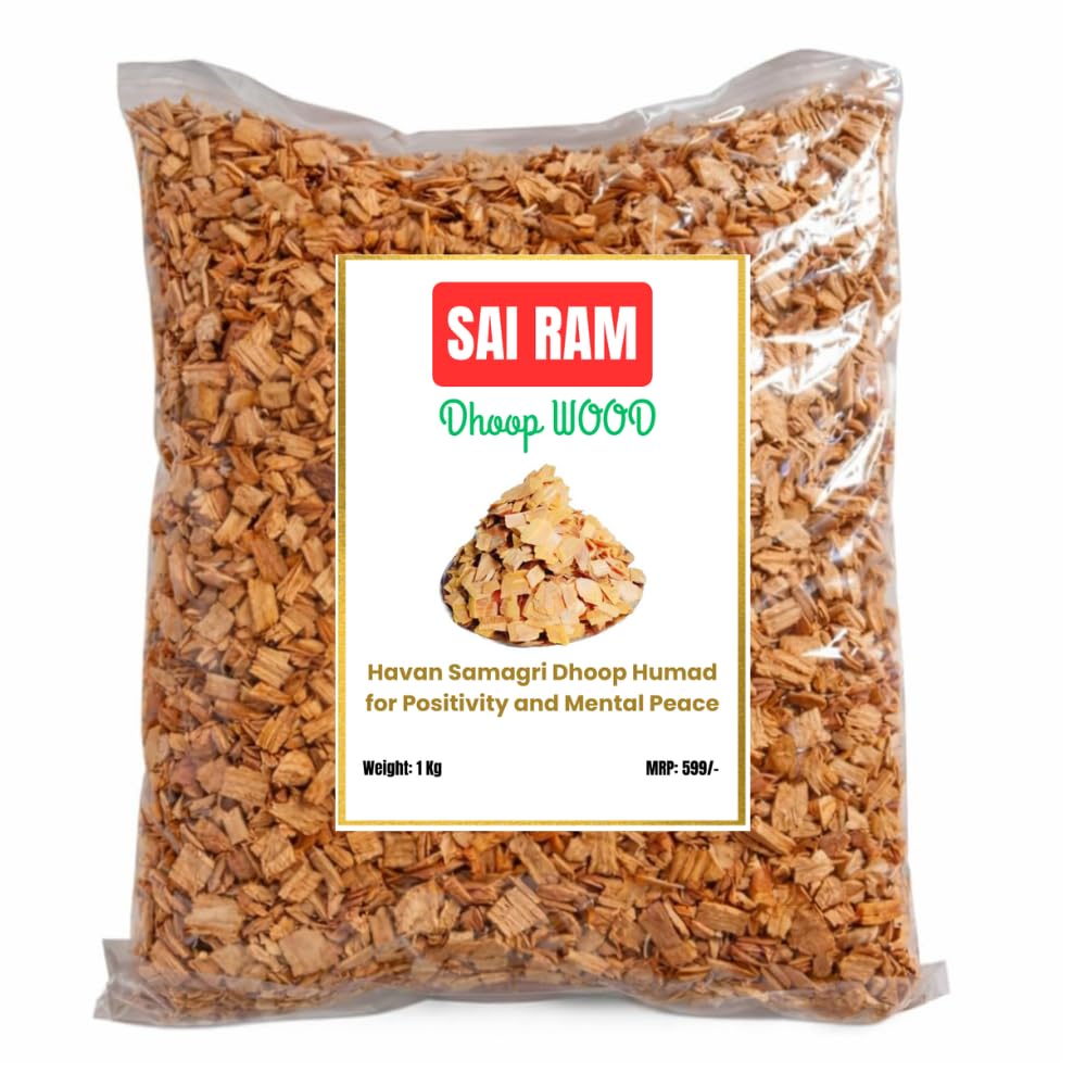 Sai Ram Dhoop Wood (1 KG) for Puja and Hawan in Home, Havan Samagri Dhoop Humad for Positivity and Mental Peace (Small Chips)-image-16
