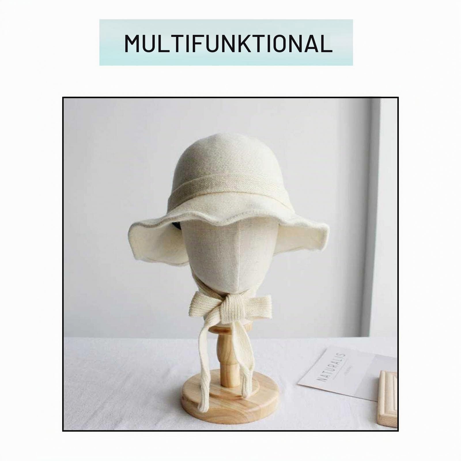 Segeltuch Schaufensterpuppe Perücken Deko hörerständer Mützenständer Perückenständer Perücke Kopf - Beige