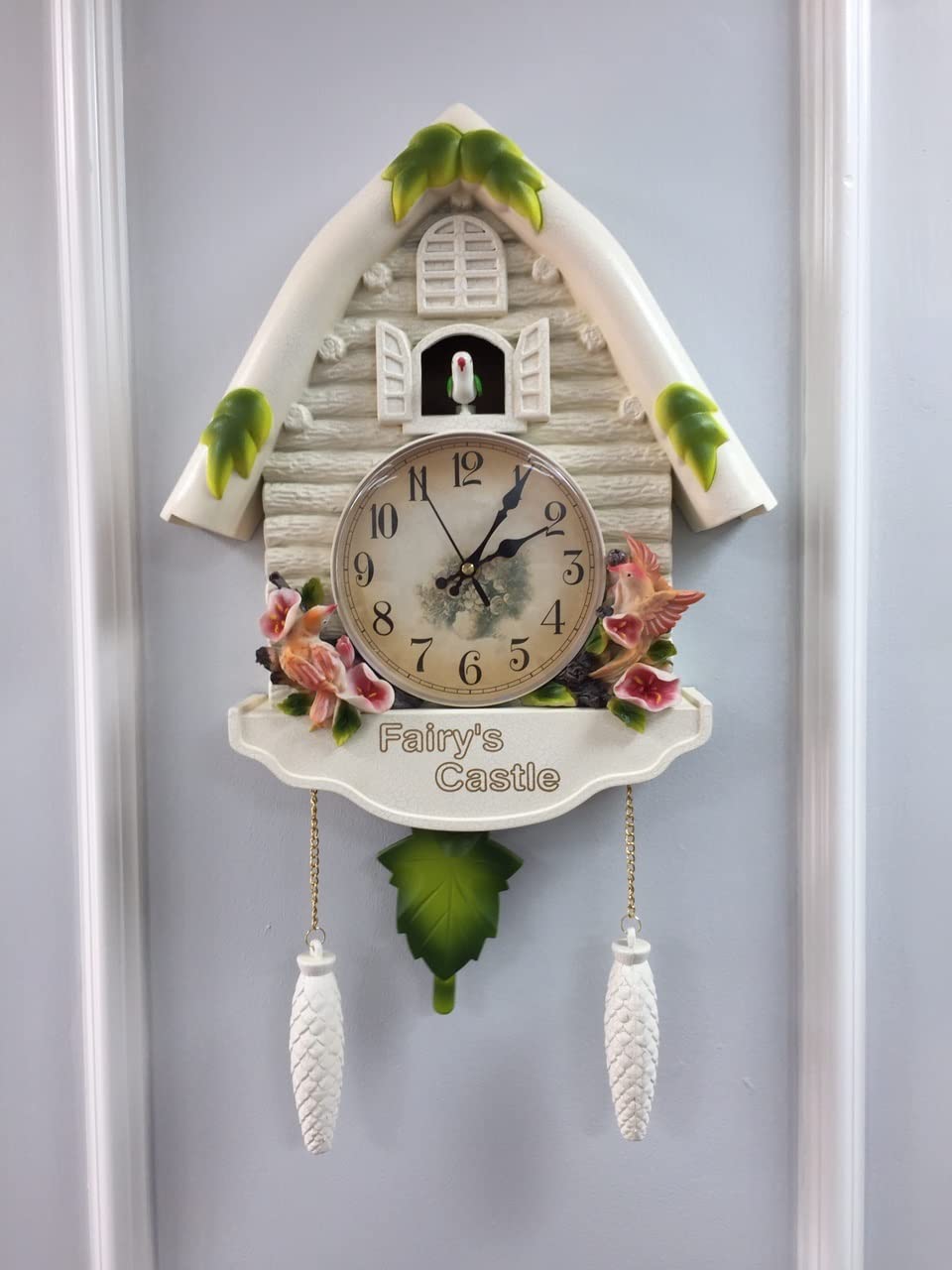 Three Secondz Cuckoo Bird Wall Clock with Fixed Door Does not Open or Close for Childrens Bedroom Size 60cm x 15cm x 36cm (BD54) (B0BT1SB2DK) Amazon Price History, Amazon Price Tracker