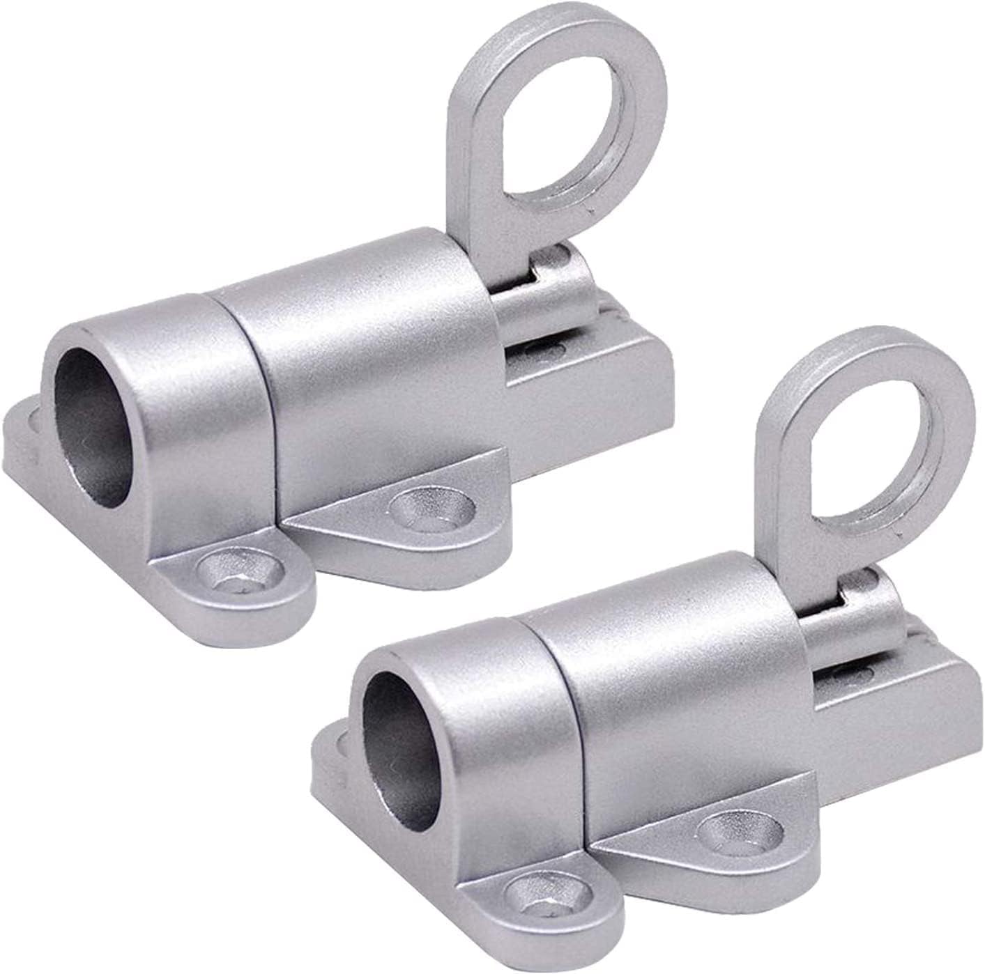 Slide Bolt Door Lock Hasp,Gate Bolt,2pcs Metal Door Attic Door Window Gate Security Pull Ring Door Bolt Security Latch Hasp Sliding Lock,White (Color : White) (OneColor)