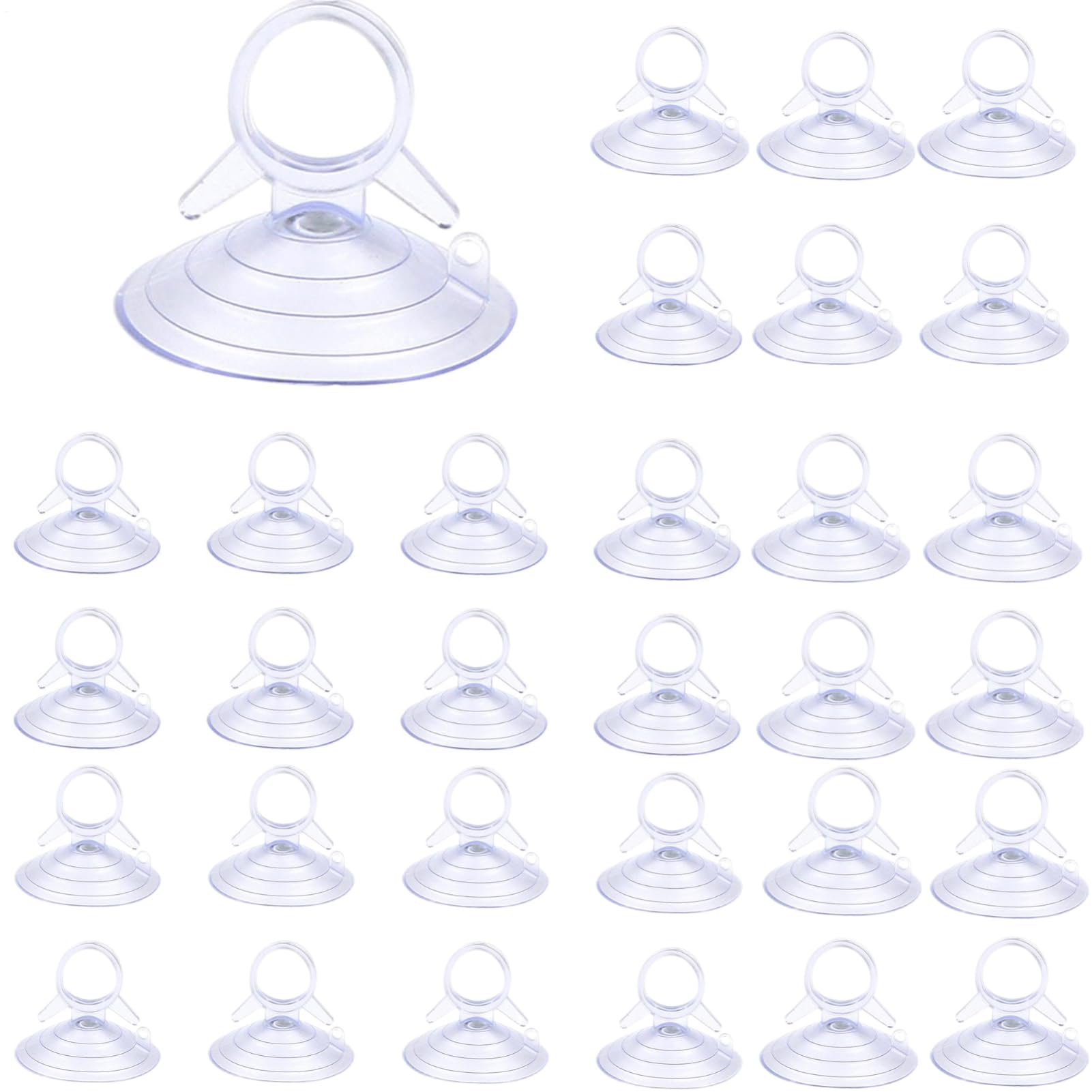 30PC Car Windshield Suction Cup | Window Glass Suction Cups | Car Glass Windshield Sunshade Suctions Cup for Sun Shade | PVC Sucker Pads for Automotive Visor, Ceramic Tile