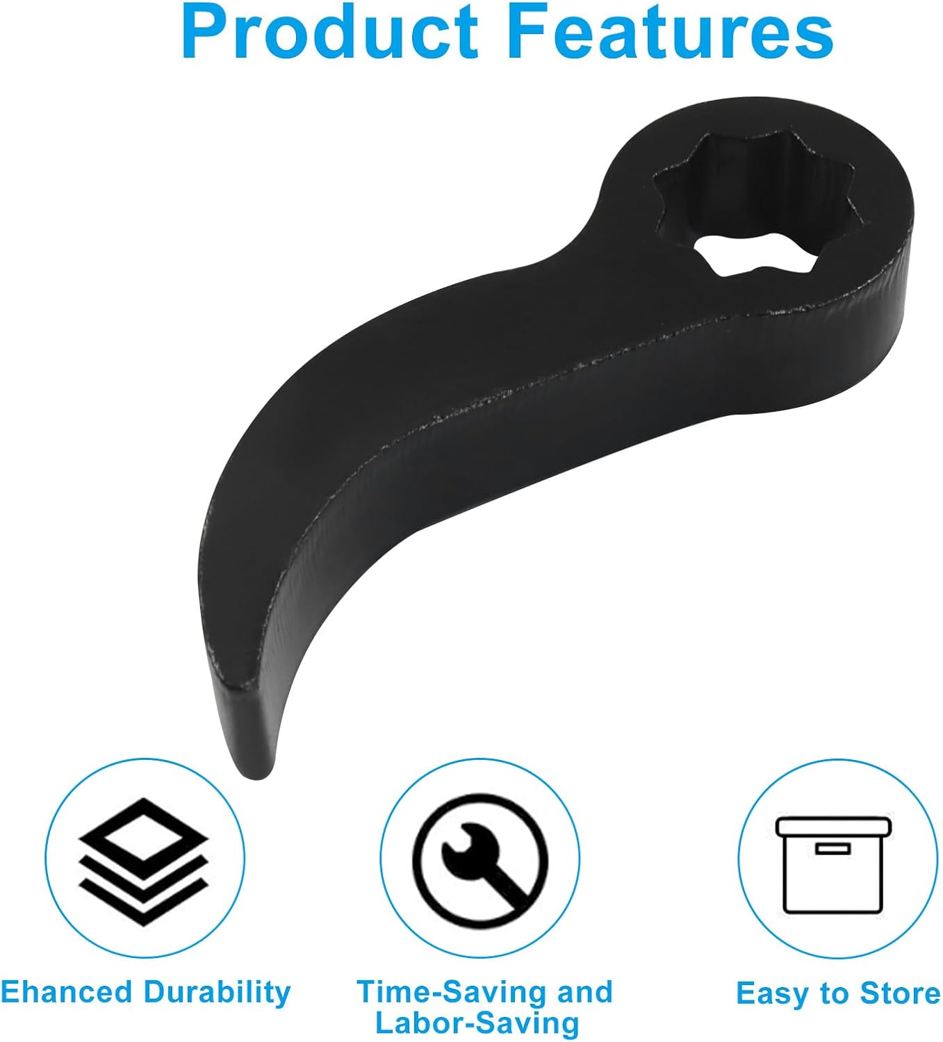 1 Pcs Pry Bar Wrench Adapter Head, Ratchet Crowbar Adapter Tool Adjustable Angle Head, 1/2" Drive Pry Bar for Tight Spaces/Car Repair with 8 Point (Double Square)