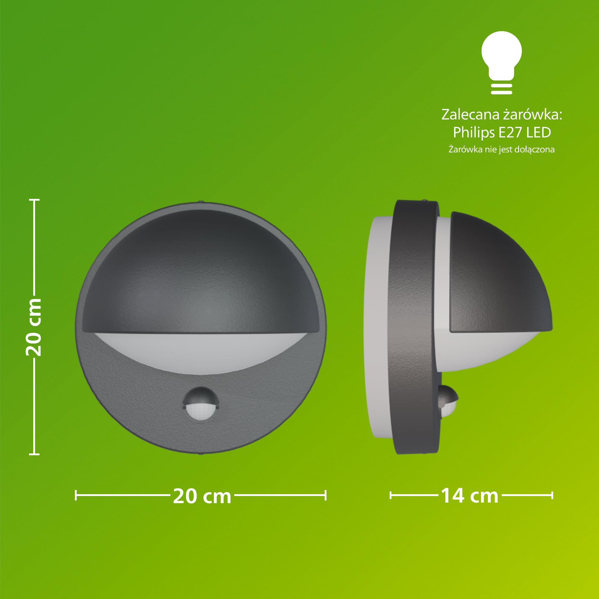 Philips myGarden Kinkiet Czerwiec antracytowy