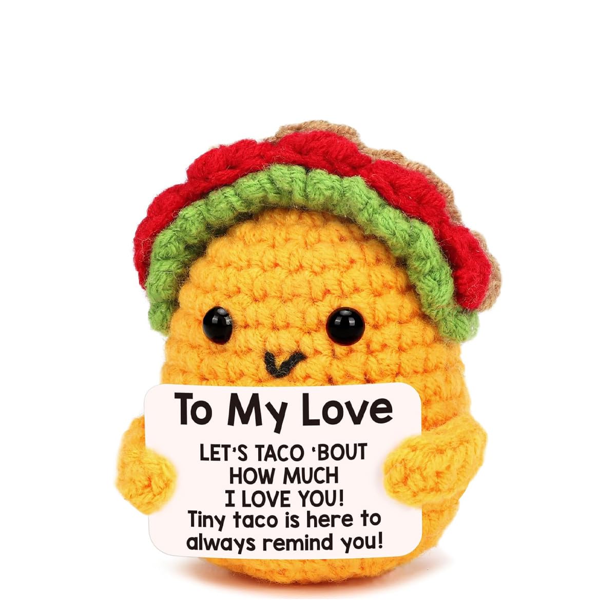 Handmade Crochet Taco Gift, Wedding Anniversary, Birthday Gifts for Women, Men, Couples, Wife, Husband to My Love Wanou 00863