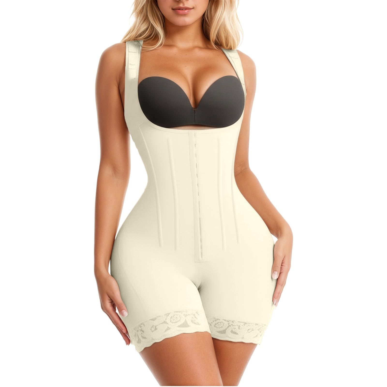 2026 - Ceinture de contrôle du ventre pour femme - Lifting des fesses - Bretelles réglables - Fermeture éclair à l'entrejambe