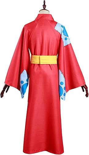Miniatura 3 de ulesoke Disfraz de cosplay para adultos, kimono de anime, estampado, capa, cinturón, trajes de Halloween para hombres, fanáticos del anime, amantes