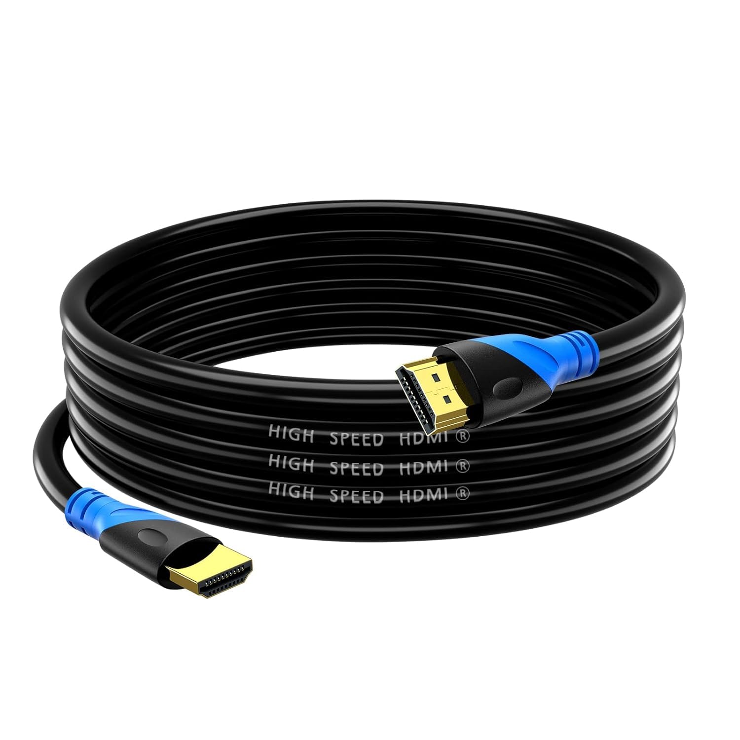 Rommisie Cavo HDMI 4K/60HZ 5m (HDMI 2.0, 18 Gbps) Connettori Placcati Oro Ad Alta Velocità, Ethernet Audio Return, Compatibile 3D Con Laptop PS3 PC HDTV Proiettore