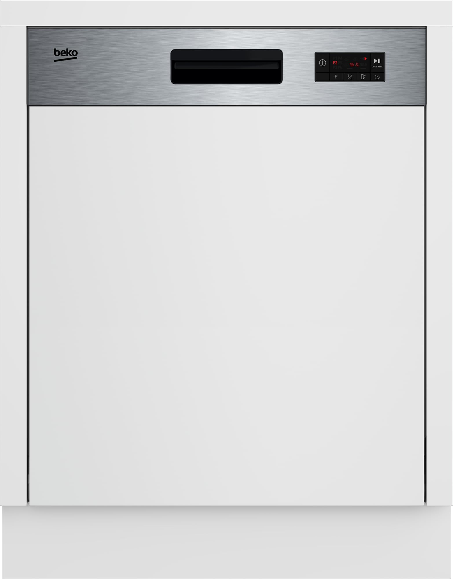 Beko BDSN15430X B300 – Teilintegrierter Einbau-Geschirrspüler, 60 cm