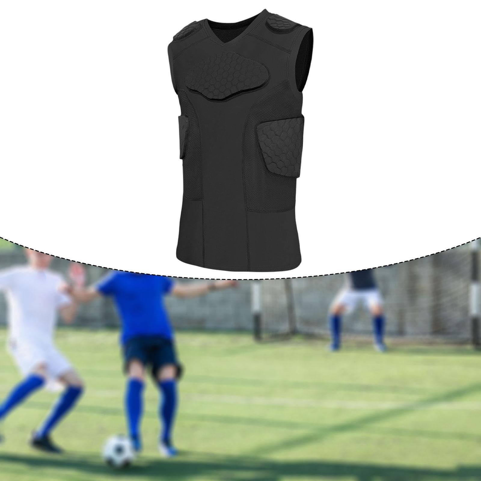 kowaku Brust-Rippenschutz für Herren, Kompressionsshirt, Ausrüstung, vielseitiger Brustschutz für Training, Baseball, Fußball, Basketball