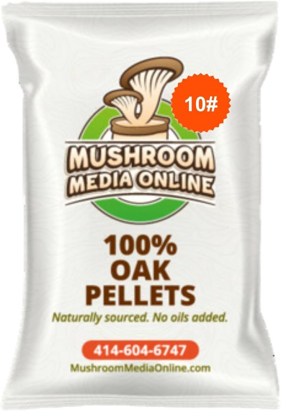 100% Oak Mushroom Pellets Substrate - 10 Pounds