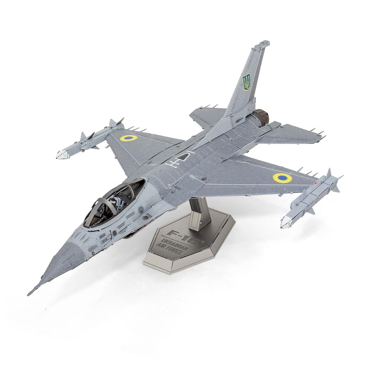 Metal Earth F-16 Fighting Falcon Ukrainian Air Force 3D Metal Model Kit Fascinations