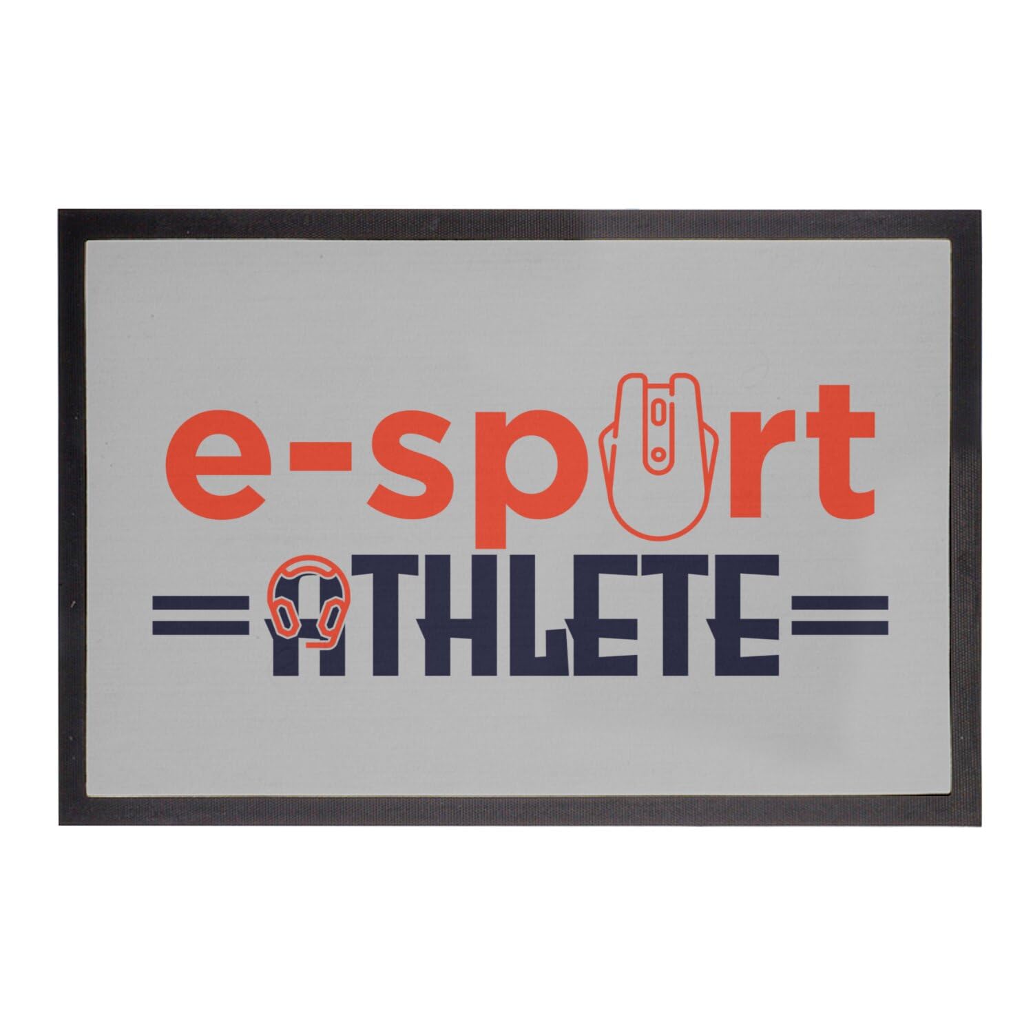Paillasson Gris Geek pour Entrée de Chambre de Joueur Gaming 60x40cm