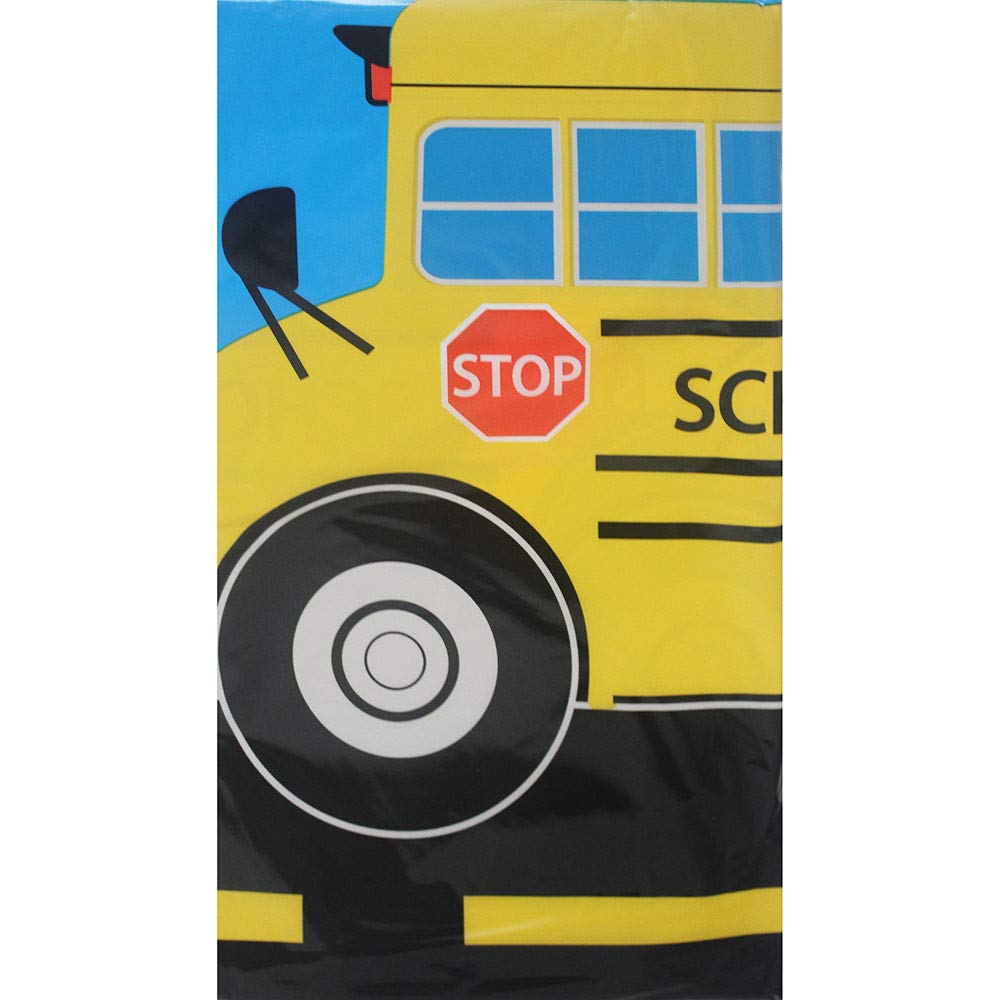 School Bus Tablecovers (2), School Bus Party Supplies, Back to School