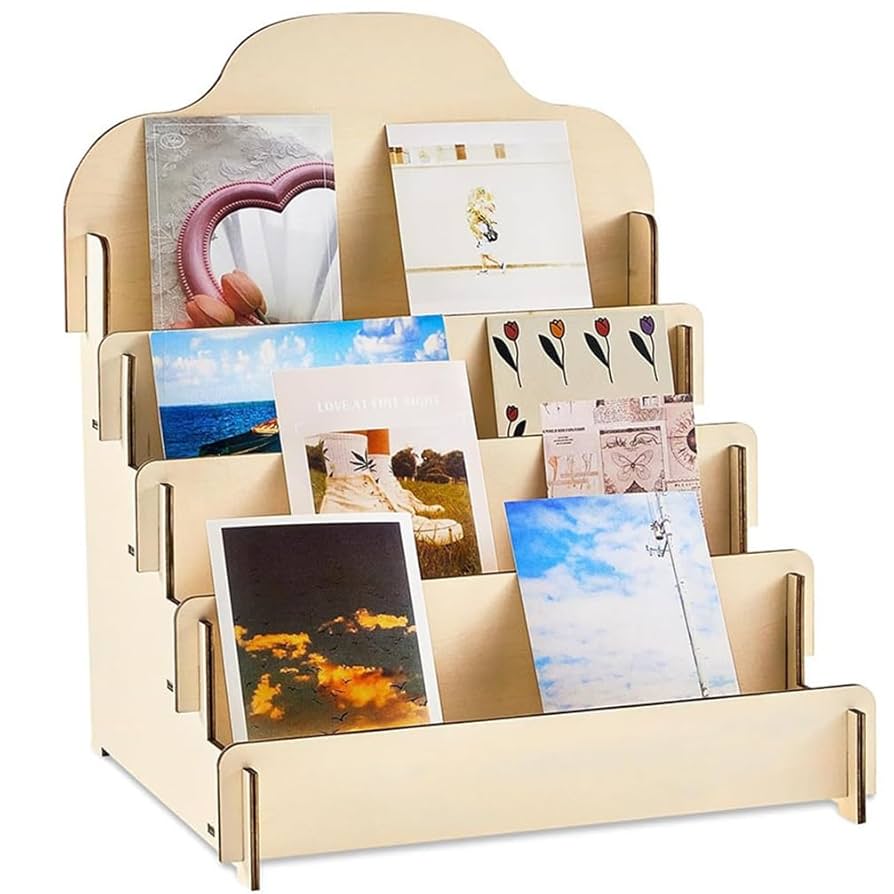 木製展示台 6005-6093)展示スタンド 木製 中 入数：1台 書架展示 本の展示