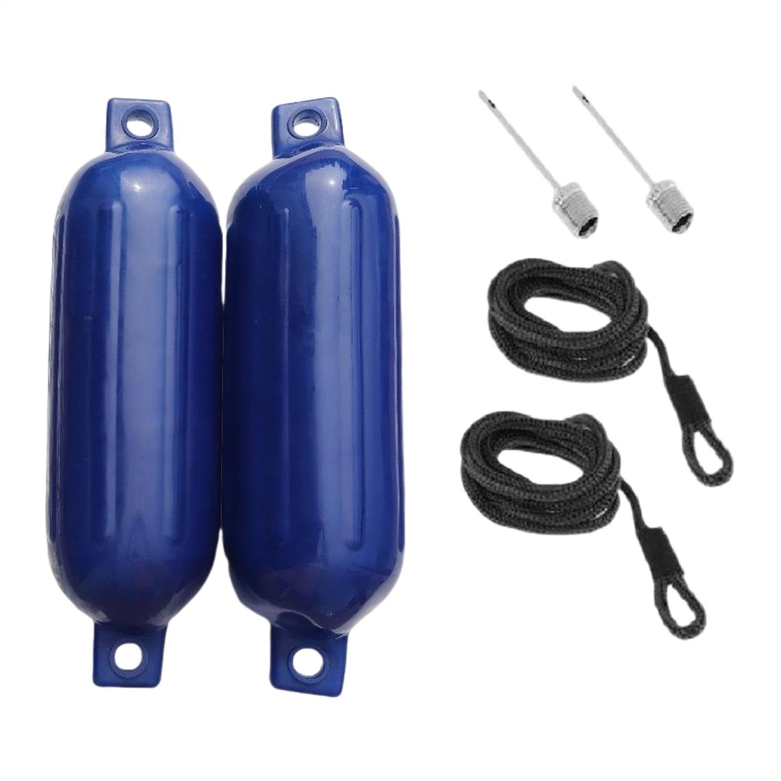Paraurti gonfiabili per barche - Parafanghi in PVC resistente | Protezione per pontone | Parete extra spessa 0,41 cm, 2 corde e aghi ad aria, protezione per ormeggio di yacht, canoe, kayak e vela