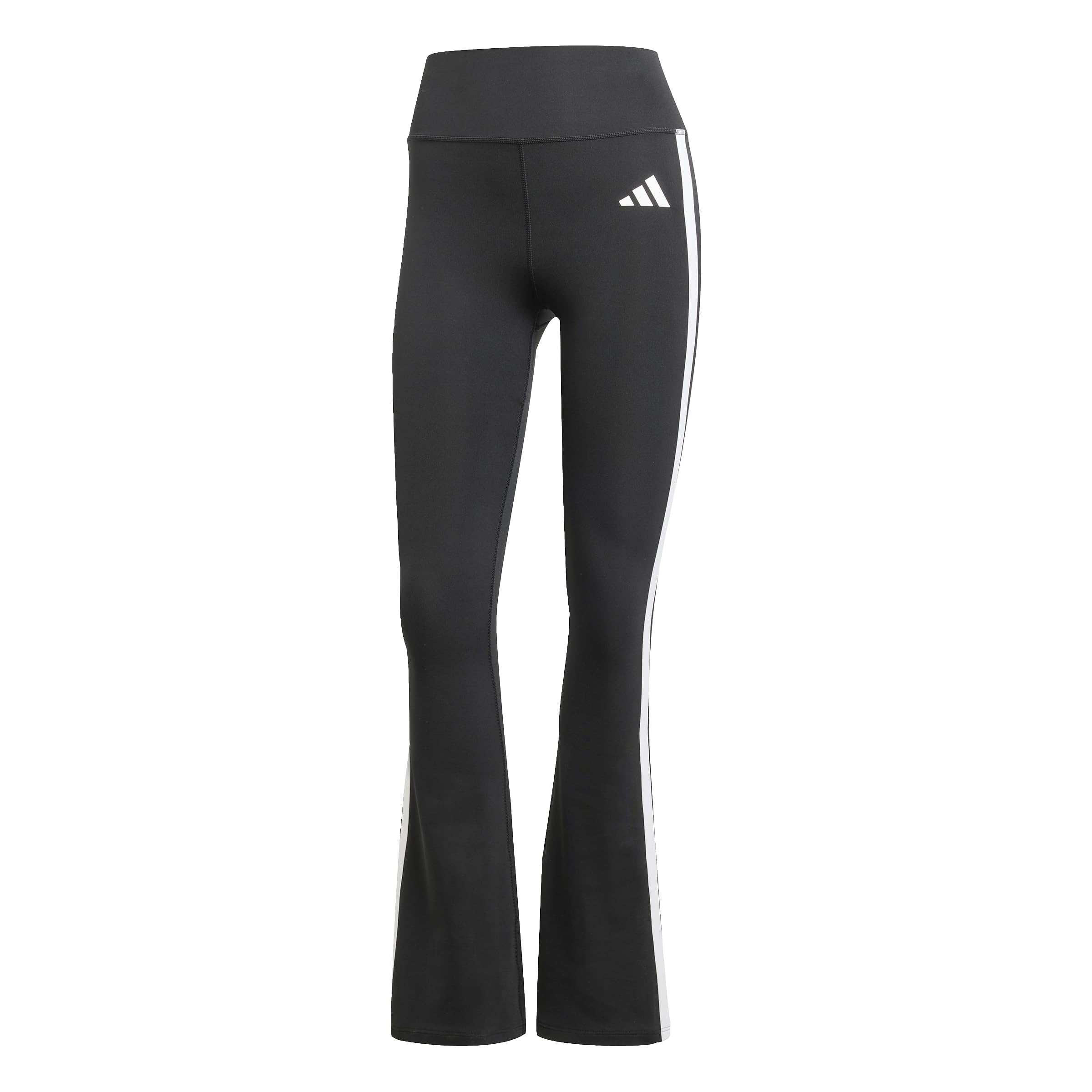 adidas Women's Optime Essentials 3 Stripes Flared Leggings Tights, black/white, XS