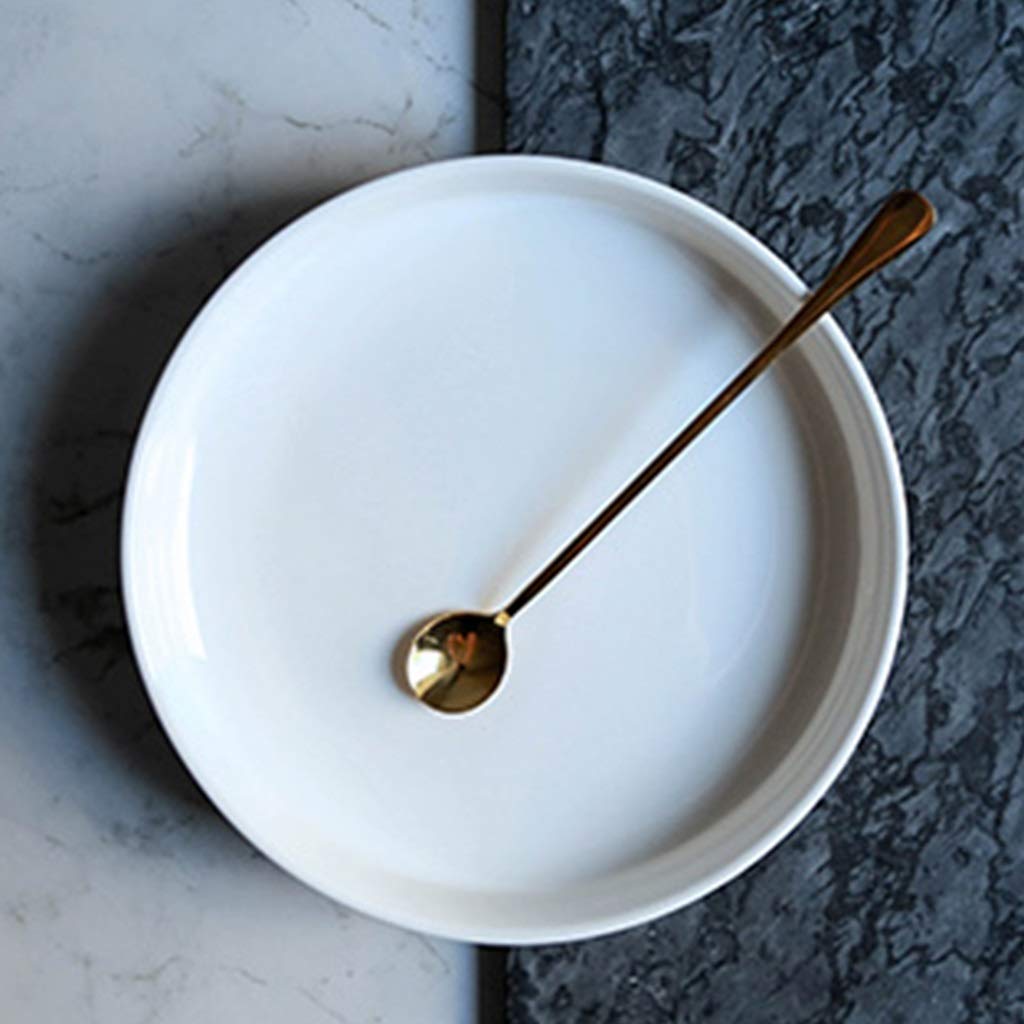 Generico Piatto in Ceramica per Uso Domestico, Grande, Spesso, Nordico, Piatto Profondo da 10 Pollici, Piatto Rotondo Semplice da tavola, Piatto da zuppa Occidentale, Piatti da Portata