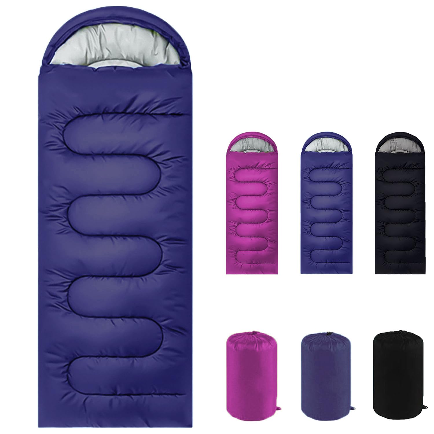 Sleeping Bags for Adults & Kids Sleeping Bag for 3-4 Season, Adult Blanket, Ultralight Carry Bag, Lightweight Compact, Soft, Thick and Warm, for Outdoor Camping, Travel, Hiking