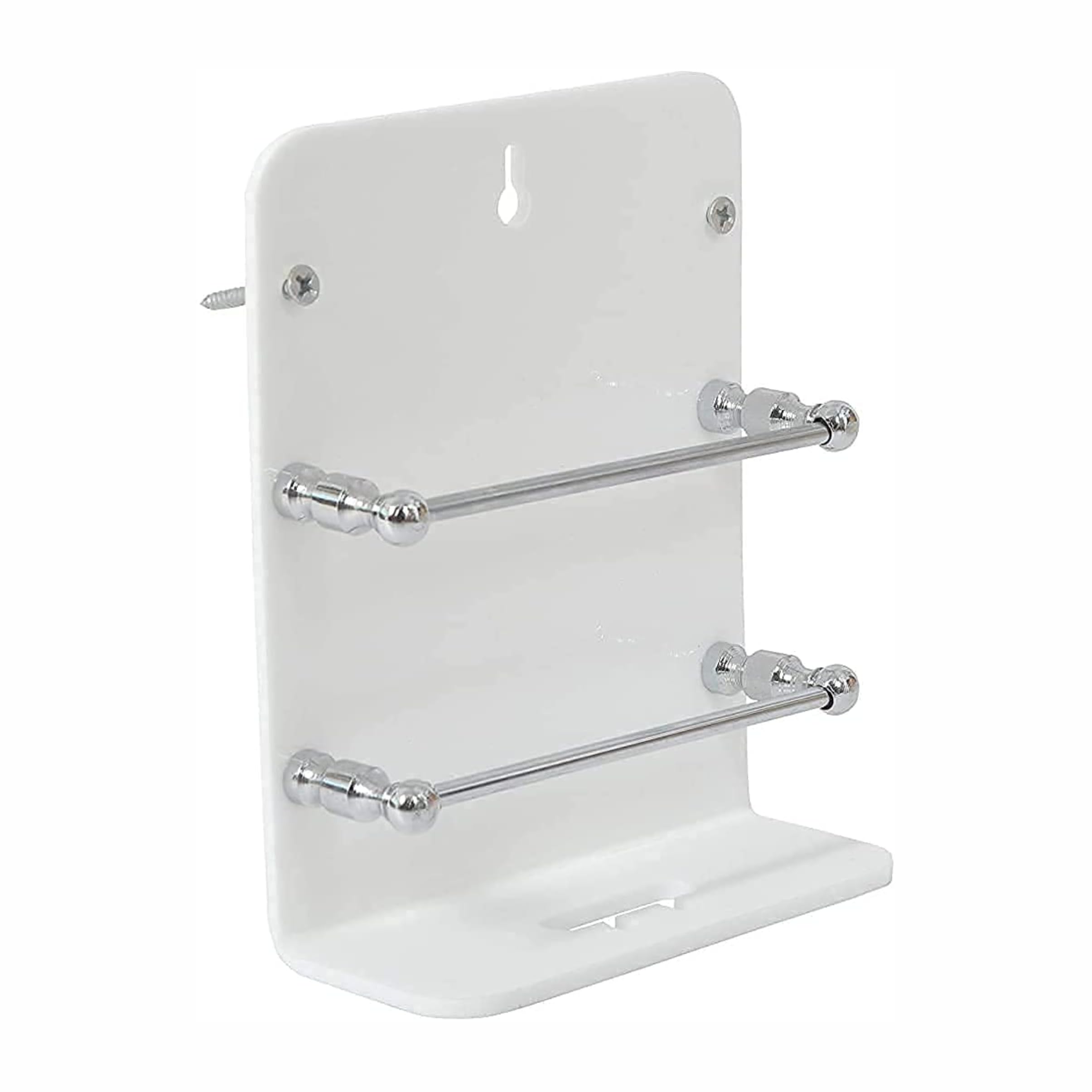 SARVAVIKRI White Acrylic Single Mobile Holder Stand for Mobile Charging | Wall Mount Phone Charging Stand for Home, Office, Bedroom & Hotel | Space Saving Organizer-image-24