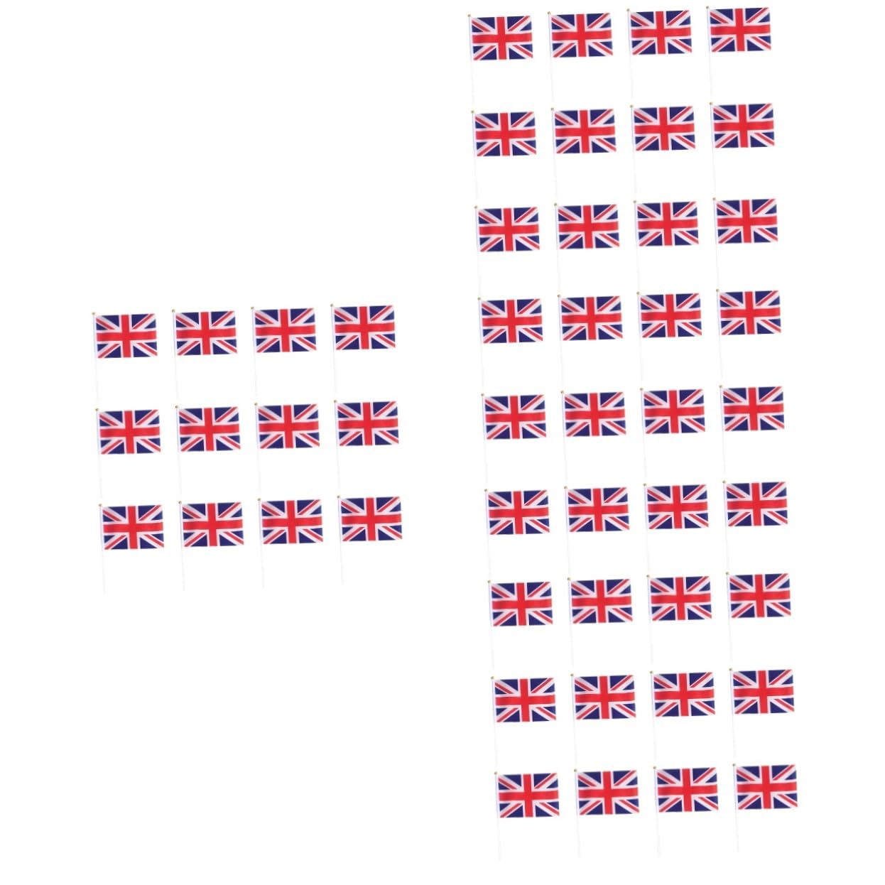 Drapeaux Union Jack sur mini bâtons robustes pour une décoration festive réussie