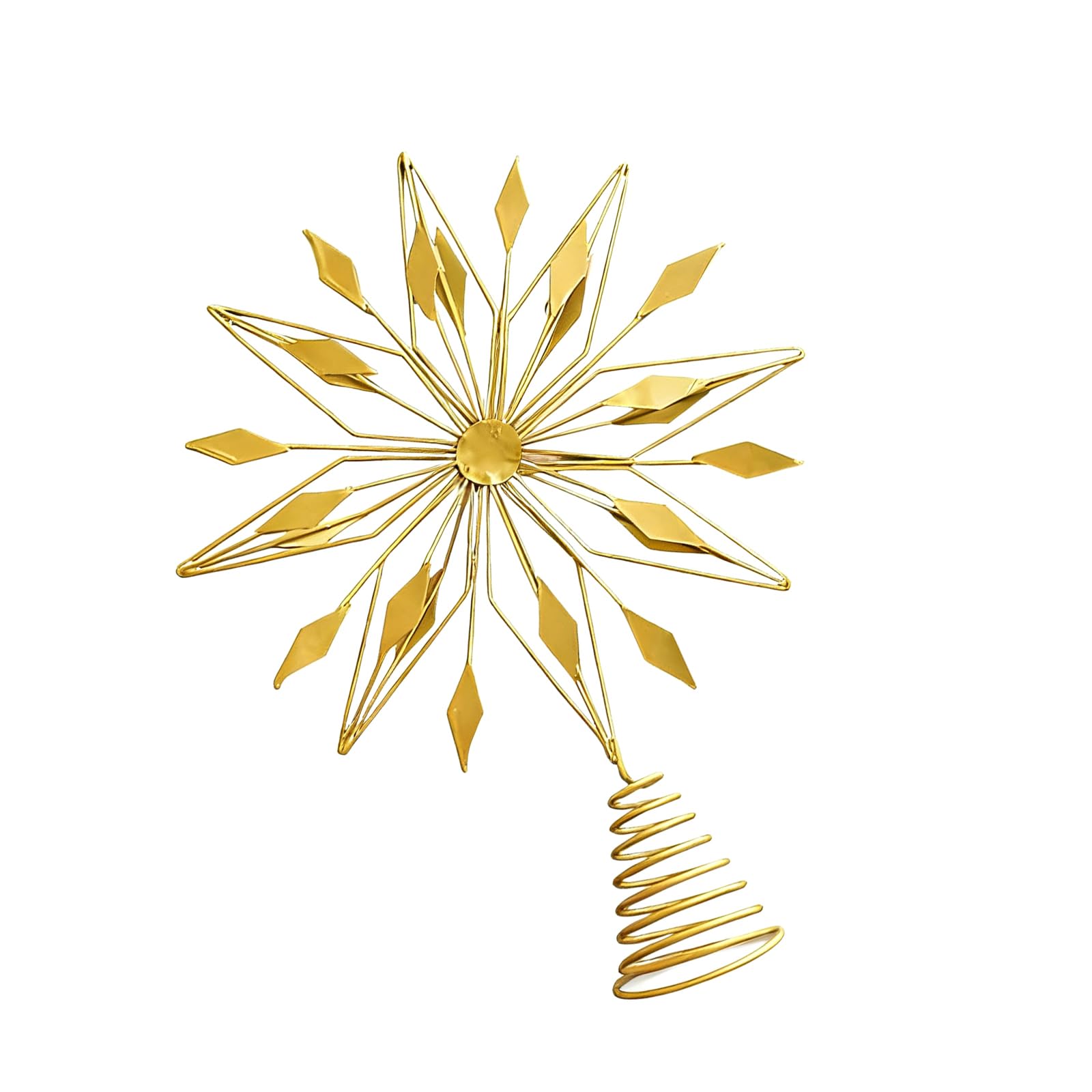 Decoración de metal para árbol de Navidad en forma de estrella, adorno irregular para fiestas, decoración para interiores y exteriores