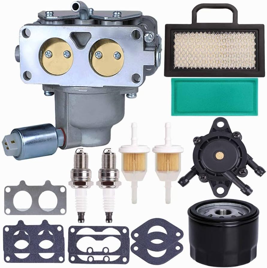Carburador 791230, compatible con Briggs y Stratton 407777 20-25 HP V-Twin Engine, 799230, 699709, 499804 Kit de carburador para John Deere MIA10632