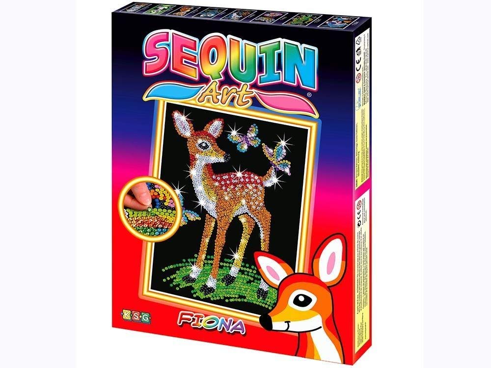 Mammut Spiel & GeschenkSequin Art 0710 Fiona Fawn Craft Project From The Red Range 28 x 37 Centimetres