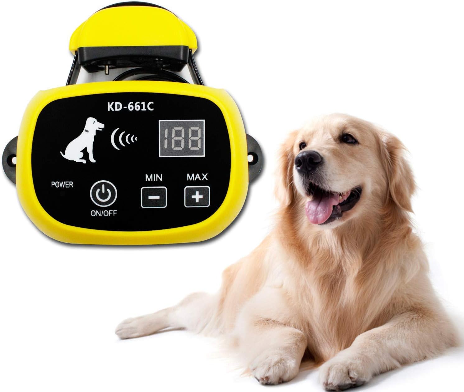 Wireless Dog Fence System with Rechargeable Transmitter and Rechargeable Collar Receiver Safe