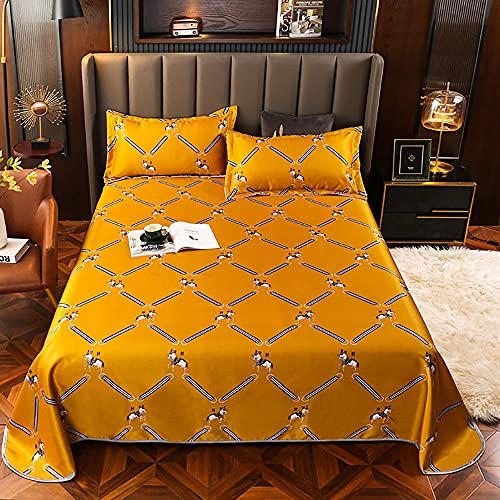 Drap en fil de glace 200cm*230cm lavable à l'eau couleur jaune impression active