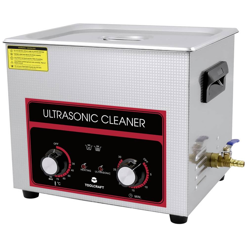 Toolcraft USC-1000 Ultraschallreiniger Werkstatt, Schmuck, Bürobedarf 440 W 10 l mit Heizung, mit Reinigungskorb